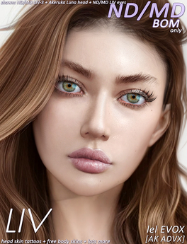 Second Life Marketplace - ND/MD LIV skins-BOM (Lel EvoX) FATPACK